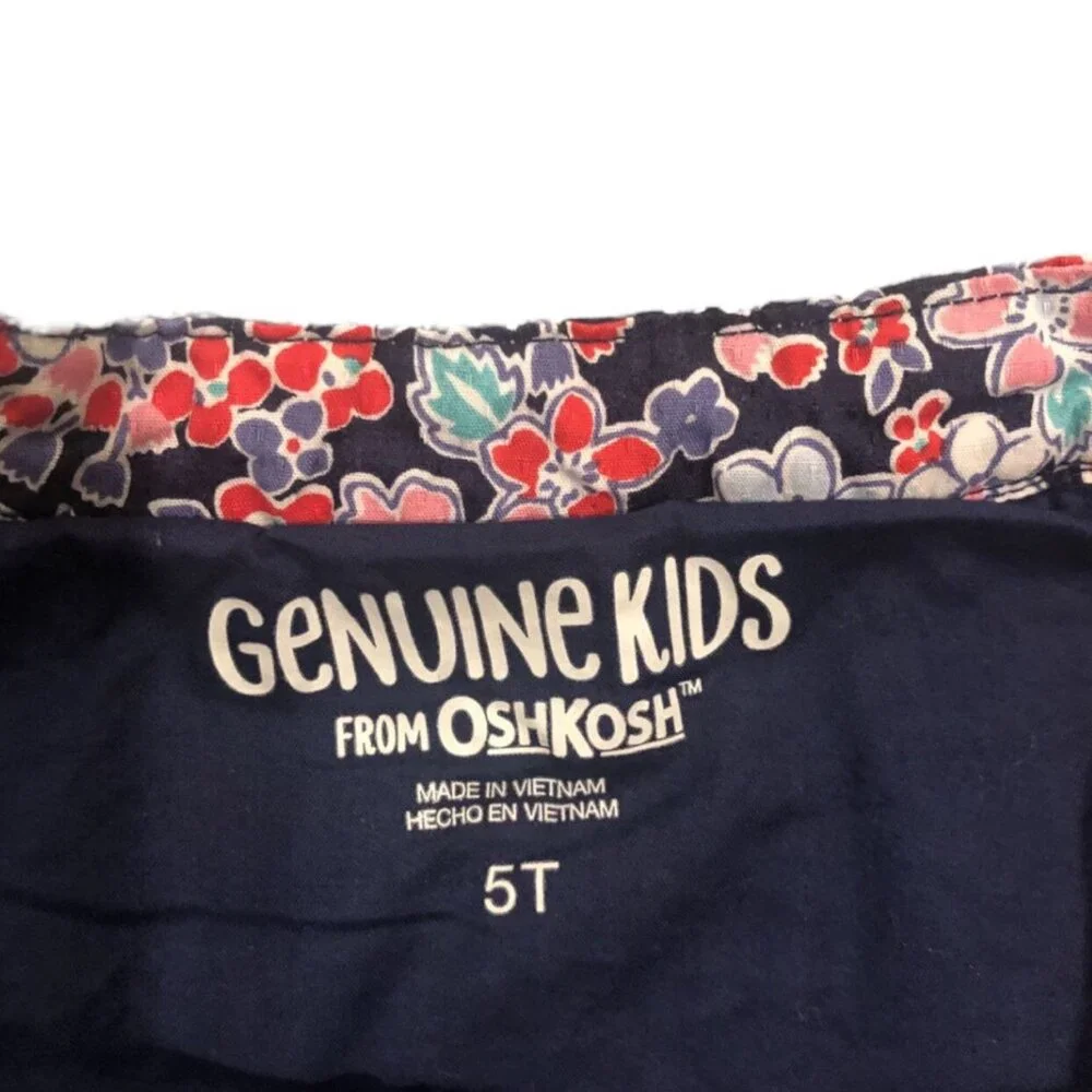 Genuine Kids 5T Floral & Crochet Dress